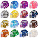 Festival Chunky and Fine Glitter Mix, Teenitor 32 Colors Chunky Sequins & Fine Glitter Powder Mix, Iridescent Glitter Flakes, Cosmetic Face Body Eye Hair Nail Art Resin Tumbler Glitter Loose Glitter Teenitor