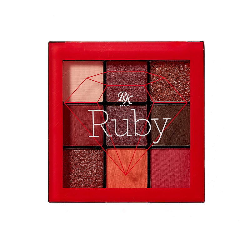 Ruby Kisses Eye Shadow Palette, 9 Shadows (1 PACK, Ruby) Ruby Kisses