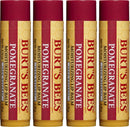 Burt's Bees Lip Balm Stocking Stuffer, Moisturizing Lip Care Holiday Gift, 100% Natural, Pomegranate with Beeswax & Fruit Extracts (4 Pack) Burt's Bees