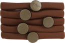 Snappee Snap Hair Ties for Thick, Natural, Curly Hair | No Slip, No Tension Pro Hair Tie | Strong Ponytail Holder (Brown) SWIRLYCURLY