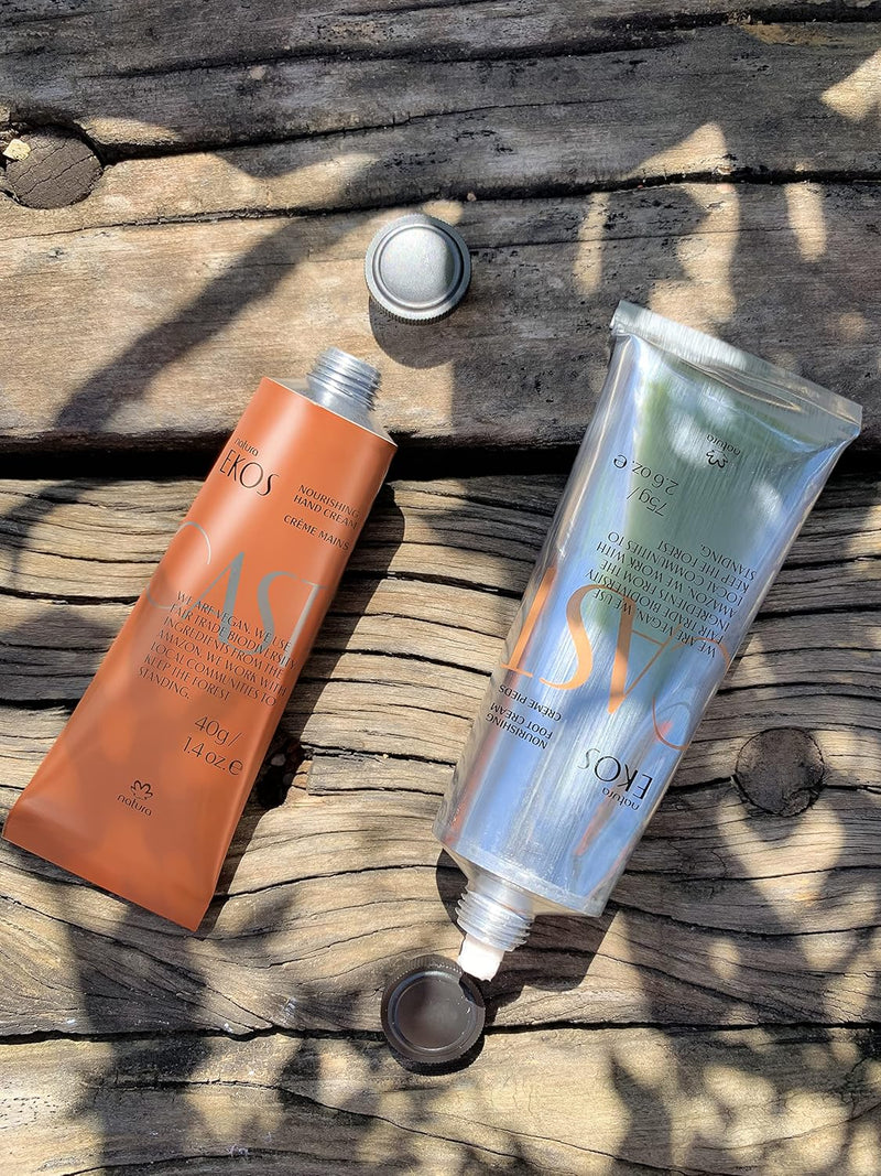 natura - Ekos Castanha Nourishing Foot Cream - Nourish & Soothe Dry Skin - Fast Absorbing - With Brazil Nut Oil to Deeply Moisturize - Vegan & Cruelty-Free - 2.6 oz (75g) Infinity Warehouse