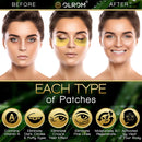 Olrom Eye Mask - 4 Kits Under Eye Patches: Gold Collagen Eye Pads, Detox Dead Sea Mineral Gel Eye Mask, Aloe Anti-Aging Hyaluronic Acid Eye Patches, Moisturizing Coconut Milk Face Under Eye Mask EyeShadow 16 Pairs Olrom