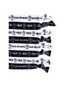 8 Piece Black Lives Matter Hair Tie Accessories - BLM - Equality - BLM Pride Bracelet Wristbands Supplies Sportigift