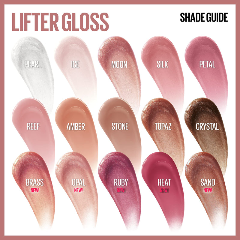 Maybelline Lip Lifter Hydrating Lip Gloss with Hyaluronic Acid, Topaz, 0.18 Ounce Maybelline New York