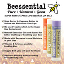 Beessential All Natural Rose Mint Lip Balm 2 pack – Heals and Prevents Dry and Chapped Lips – Moisturizing Beeswax, Coconut, Shea and Cupuacu Butter Beessential