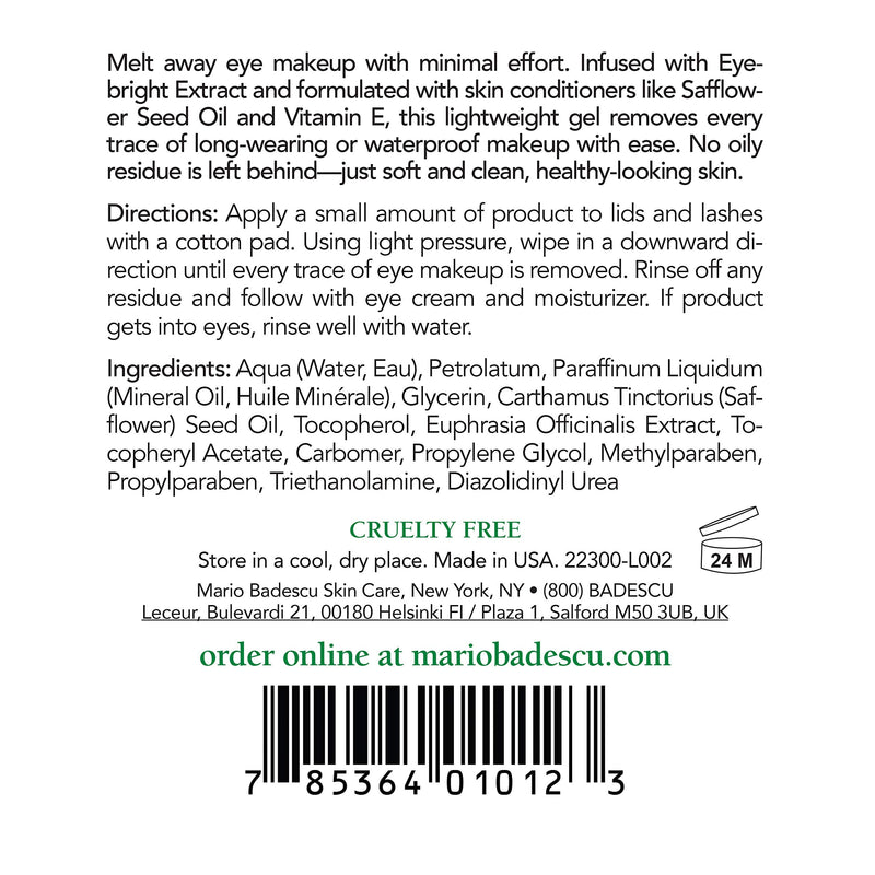 Mario Badescu Eye Make-Up Remover Gel, 4 oz Mario Badescu