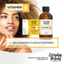 Pure Vitamin E Oil - D-Alpha Tocopherol 100% Natural 2oz 47,500 IU - Not a Blend, Thick, Amber Color - Derived From Wheat Germ with Nutty Aroma - Face Body Hair - DIY Cosmetics & After Surgery Scars Everyday Beauty Helping You Feel Beautiful Inside And Out
