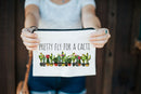 Pretty Fly For A Cacti Makeup Bag, Cactus Gift For Women, Cactus Gift, Succulent Plant Gift, Canvas Bag Moonwake Designs
