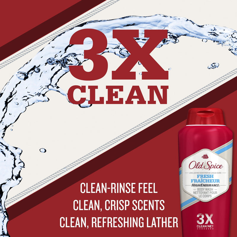 Old Spice High Endurance Fresh Scent Body Wash for Men, 18 oz Old Spice Store