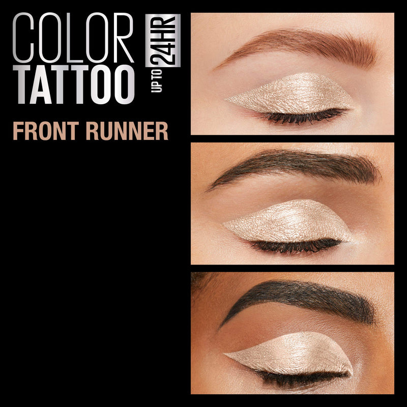 Maybelline New York Color Tattoo 24 Hour Longwear Cream Eyeshadow Makeup, Front Runner, 1 Count Maybelline New York