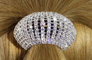 Rhinestone Ponytail Holder by Crystal Avenue | Stretchy Elastic Hair Tie | Silvertone with Sparkling Crystals Crystal Avenue