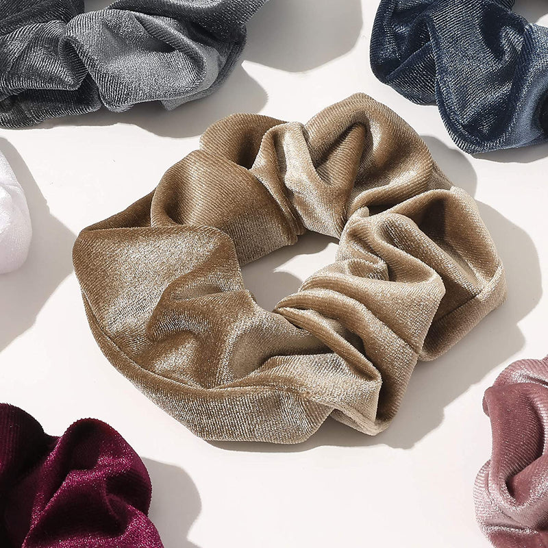 Scrunchies Hair Ties Accessories for Girls Women's Hair Big Velvet Cute Scrunchy Large Jumbo Giant Huge Scrunchie Bulk Pack Hairbands For Thick Curly Hair No Crease Soft Elastic Hair Bands Ivyu