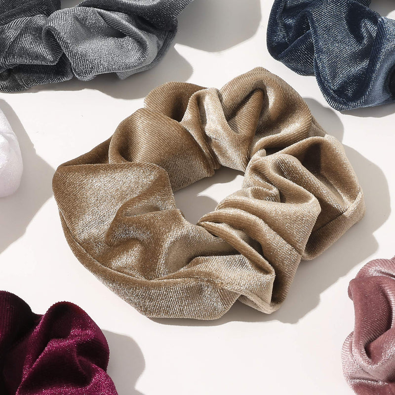 Scrunchies Hair Ties Accessories for Girls Women's Hair Big Velvet Cute Scrunchy Large Jumbo Giant Huge Scrunchie Bulk Pack Hairbands For Thick Curly Hair No Crease Soft Elastic Hair Bands Ivyu