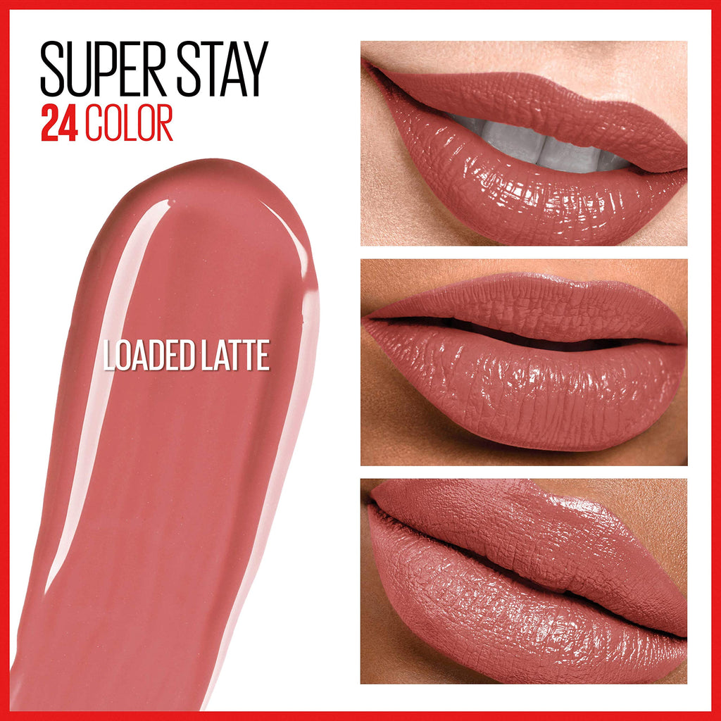 Maybelline SuperStay 24, 2-Step Liquid Lipstick, Loaded Latte - Beauty ...
