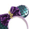 3D Mice Mouse Ear Hair Hoop，Sequin Mermaid Scale Bow Headband, Princess Birthday Party Festivals Cosplay Costume Accessories for Women Girls by JIAHANG JIAHANG Store