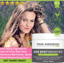 Dark Spot Remover Cream for Face Hands Neck. Dark Spot Corrector for Men Women. Pink Madison