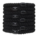 L. Erickson Grab & Go Ponytail Holders, Black, Set of Eight - Exceptionally Secure with Gentle Hold L. Erickson