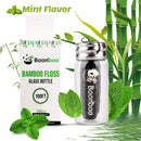 Boonboo Dental Floss | 100FT Bamboo Fiber & Mint Flavor | Glass Bottle & Cutting Lid | Biodegradable & Sustainable | Plastic- Free Synergy Products