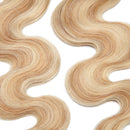20 PCS Rooted Tape In Hair Extensions Human Hair Invisible Seamless Skin Weft Body Wave Highlight Double Side Tape Hair Extensions Natural Wavy (24'',50g/20pcs,