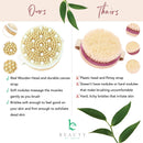 Dry Brushing Body Brush - Round Exfoliating Brush, Body Brush, Dry Brush for Cellulite and Improved Lymphatic Drainage Massager & Body Scrubber Brush for Skin & Body Exfoliator, Skin Brush… Beauty by Earth