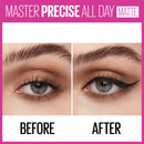 Maybelline Eyestudio Master Precise All Day Liquid Eyeliner, Matte Black, 0.034 Ounce Maybelline New York
