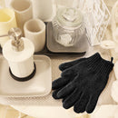 MIG4U Exfoliating Shower Gloves for Bath,6 pairs Premium Nylon Body Wash Bathing Gloves for Men Women Spa, Massage and Skin Scrub, Dead Skin Cell Remover with Hanging Loop，Black, Regular size MIG4U