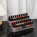 Cq acrylic Clear Nail Polish Organizers And Storage,4 Layer Multifunctional Ladder Sunglasses Holder and Sunglass Display Rack Tabletop Stand Cq acrylic Store