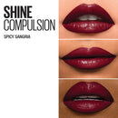 Maybelline New York Color Sensational Shine Compulsion Lipstick Makeup, Spicy Sangria, 0.1 Ounce Maybelline New York