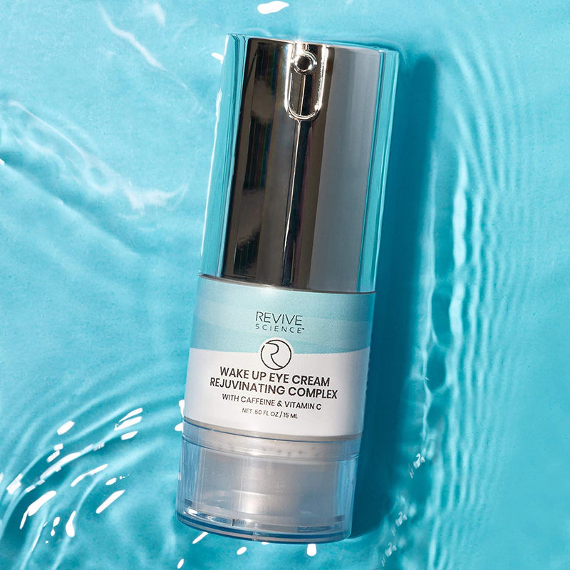 Revive Science Eye Cream - Under Eye Cream for Dark Circles and Puffiness with Collagen, Caffeine, Vitamin K, Niacinamide to Reduce Wrinkles, Fine Lines, Bags - Wake Up Anti Aging Eye Serum, 0.50 oz Revive Science