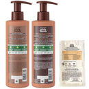 Garnier Haircare Whole Blends Sulfate Free Remedy Coconut Oil and Cocoa Butter Taming Shampoo and Conditioner,Tames and Smooths Very Frizzy Hair,12 fl oz ea, with Mask Sample(Package May Vary)1 Kit Garnier