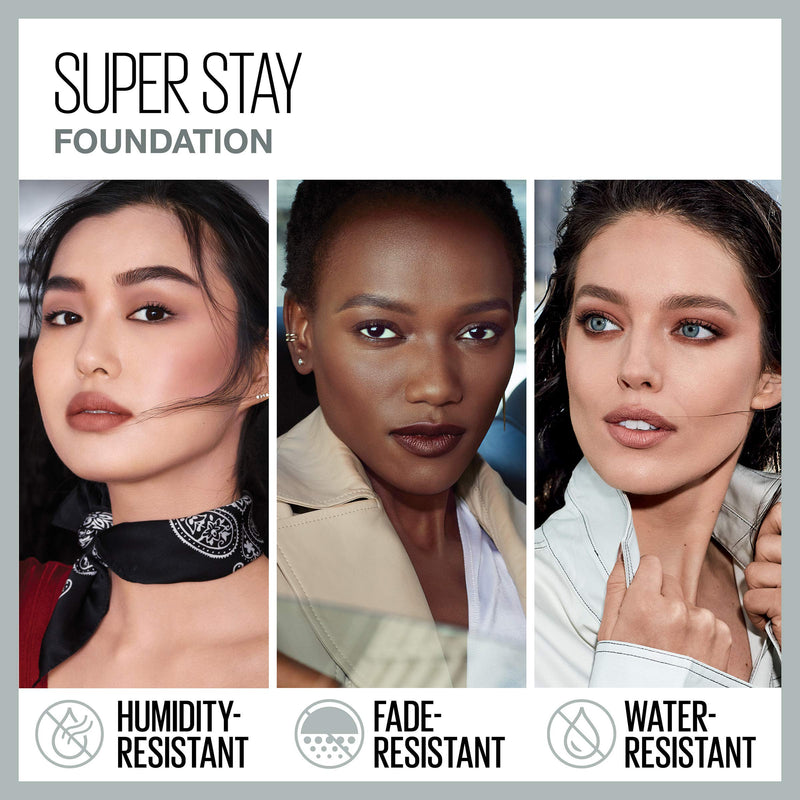 Maybelline Super Stay Full Coverage Liquid Foundation Makeup, Fair Porcelain, 1 Fl Oz Maybelline New York