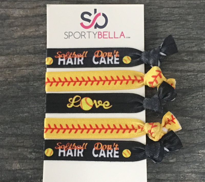 Infinity Collection Softball Hair Accessories, Girls Softball Hair Ties, Perfect Softball Player and Softball Teams Infinity Collection