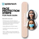 Face Protection Strips | Protect the Sensitive Skin On Your Face From Injury, Irritation, Scarring and Burns | I-shaped PowerStrips | One Size Fits Most (Pack of 50) Spidertech