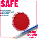 Blue Squid PRO Face Paint - Classic Red (90gm), Quality Professional Water Based Single Cake, Face & Body Makeup Supplies for Adults, Kids & SFX Blue Squid Store