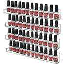 Cq acrylic Nail Polish Organizer Wall Mounted,4 Pack Nail Polish Rack Display 48 Bottles Nail Tech Organizers and Storage,Clear Nail Polish Wall Rack Nail Supplies for Nail Techs,15 Inch Cq acrylic