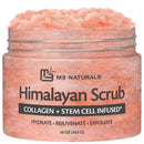 Himalayan Salt Scrub, Face, Foot, and Body Exfoliator with Collagen and Stem Cells, Exfoliating Scrub for Toning, Cellulite, and Skin Care by M3 Naturals 16 fl oz Infinity Warehouse