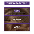 L'Oreal Paris Excellence Cool Supreme Permanent Hair Color, Ash, 100 Percent Gray Coverage Hair Dye, Anti-Brass regimen includes gentle shampoo, and an anti-brass conditioner L'Oreal Paris Store