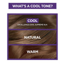 L'Oreal Paris Excellence Cool Supreme Permanent Hair Color, Ash, 100 Percent Gray Coverage Hair Dye, Anti-Brass regimen includes gentle shampoo, and an anti-brass conditioner L'Oreal Paris