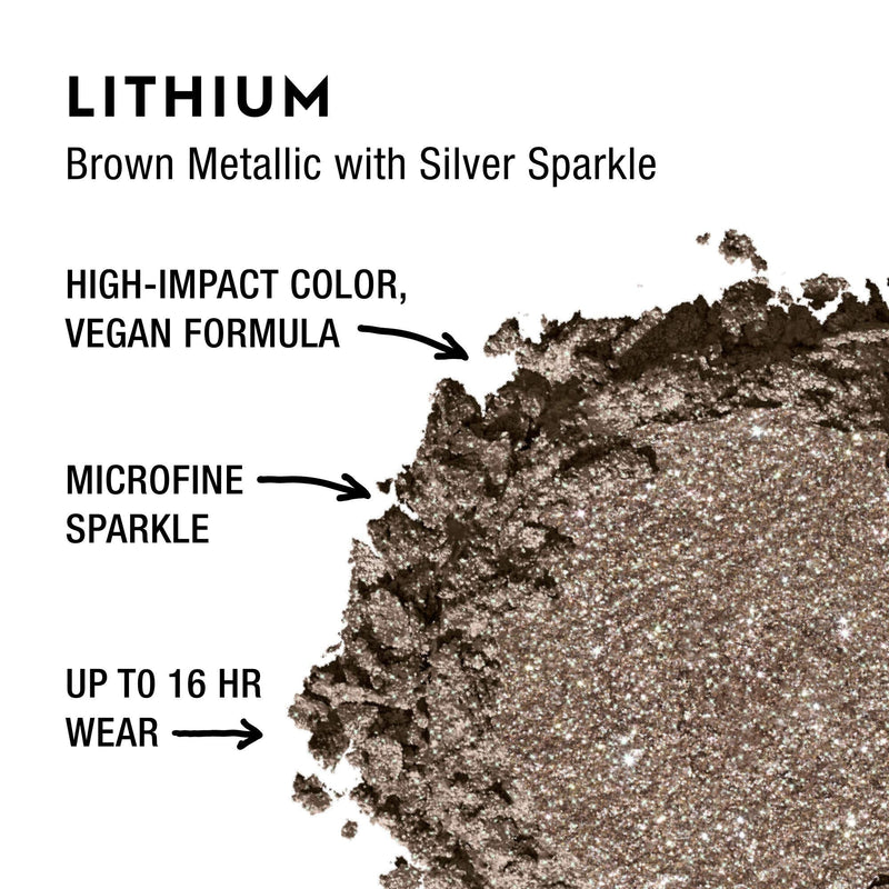 Urban Decay 24/7 Moondust Eyeshadow Compact, Lithium - Metallic Brown with Iridescent Silver Sparkle - Maximum Glitter & Velvety Shimmer URBAN DECAY