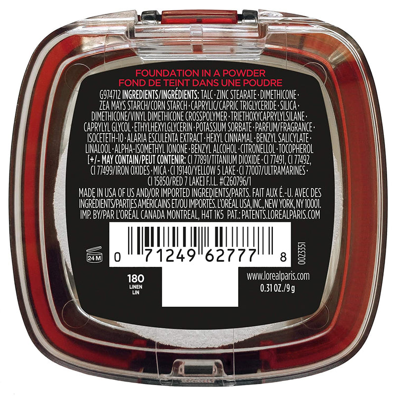 L'Oreal Paris Infallible Fresh Wear Foundation in a Powder, Up to 24H Wear, Linen, 0.31 oz. L'Oreal Paris Store