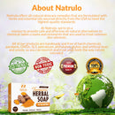 Turmeric Soap Bar for Face & Body - All Natural Turmeric Skin Soap - Turmeric Face Soap Reduces Acne, Brightens Scars & Cleanses Skin - 4 Oz Turmeric Bar Soap for All Skin Types Made in USA Natrulo