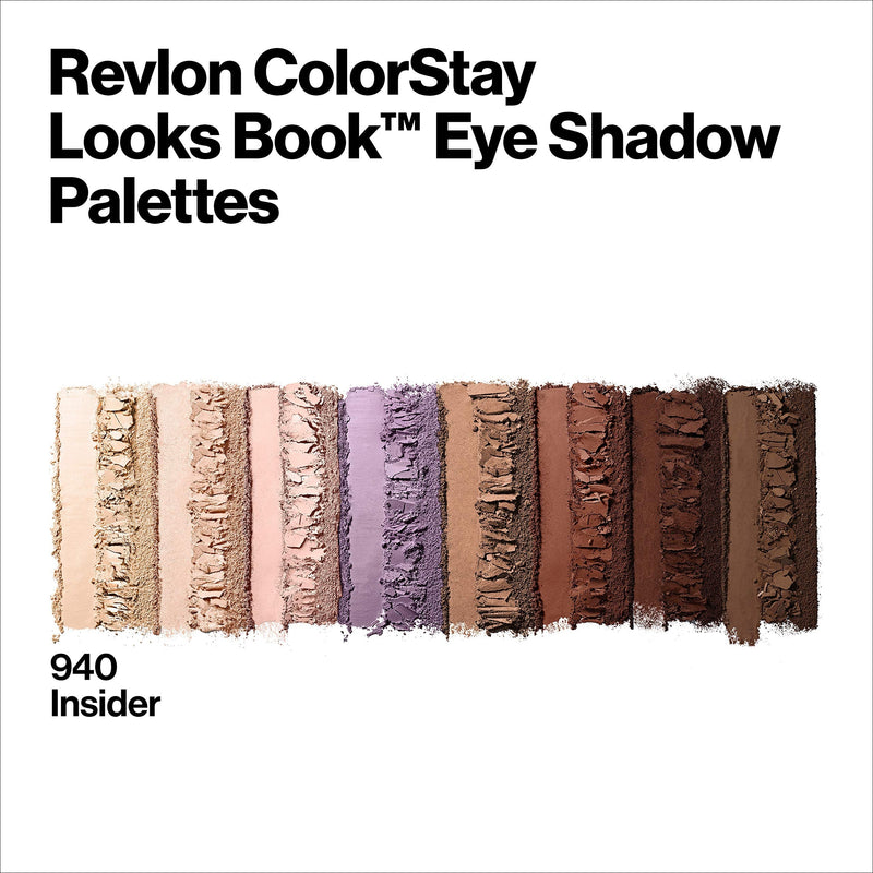 Revlon Colorstay Looks Book Eyeshadow Palette, Vibrant Eye Colors in Mix of Shimmer, Matte and Metallic Finish, Insider (940) REVLON