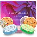 Cleverfy Aromatherapy Shower Steamers - Pack of 6 Shower Bombs. Purple Waves Set: Lavender, Cocoa & Orange, Bergamot & Mandarin, Pomegranate & Rose, Peony & Pear, Lemongrass & Coconut 8.46 OZ CLEVERFY