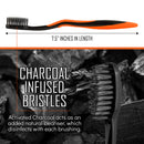 Dental Check 6 Pack Toothbrush, Natural Teeth Whitening Solution, Ultra-Soft Bristles for Dental Care, Angled Bristles for Hard-to-Reach Areas, Clean Away 99% of Plaque & Brighten a Smile (Charcoal) Lingito