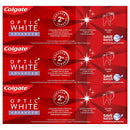 Colgate Optic White Advanced Teeth Whitening Toothpaste with Fluoride, 2% Hydrogen Peroxide, Vibrant Clean - 3.2 Ounce (3 Pack) Colgate