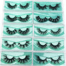 20 Styles Mink Eyelashes Pack High Volume 100% Siberian Mink Fur Lashes Cruelty-Free Face False Eyelashes Normal Look Fluffy Spike Fake Eyelashes Wholesale Lass Eyelashes