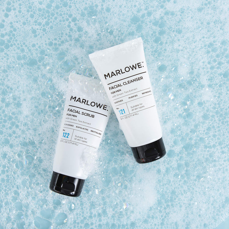 MARLOWE. No. 121 Facial Cleanser for Men 6oz | Daily Face Wash with Natural Extracts & Antioxidants | Soothes, Purifies, Refreshes | Thick Lather, No More Dry MARLOWE. M BLEND