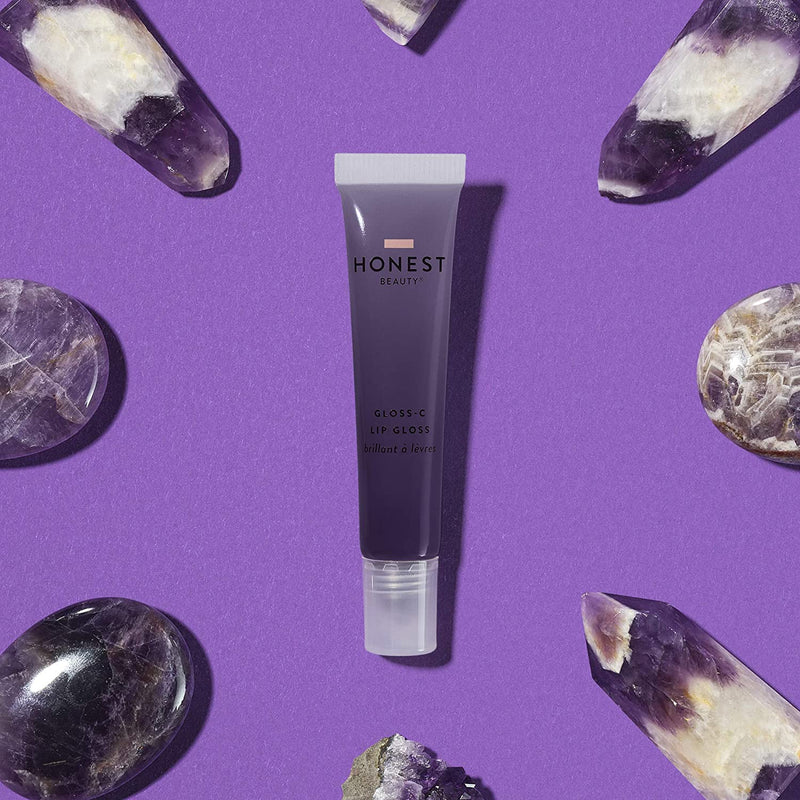 Honest Beauty Gloss-C Lip Gloss, Deep Amethyst | Vegan | Sheer + Buildable with Coconut Oil & Hyaluronic Acid | Silicone Free, Beeswax Free & Cruelty Free | 0.33 fl. oz. Honest Beauty Store