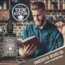 Viking Revolution Beard Oil Conditioner - All Natural Unscented Argan & Jojoba Oils - Softens, Smooths & Strengthens Beard Growth - Grooming Beard and Mustache Maintenance Treatment, 1 Pack Viking Revolution