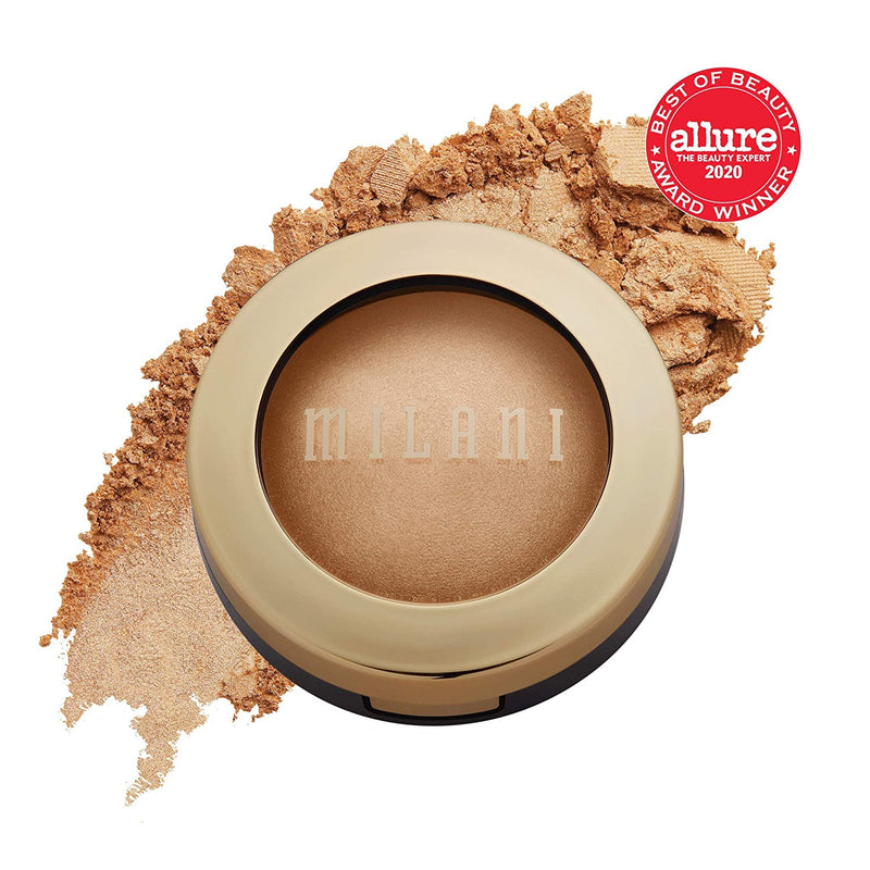 Milani Baked Highlighter (Champagne D'oro) - Cruelty-Free Powder Highlighter, Highlight Face for a Shimmery or Matte Finish Milani Store